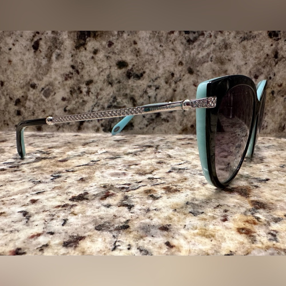 Tiffany & Co. Blue Black Crystal Sunglasses TF 4143-B RARE RETIRED - Picture 2 of 10